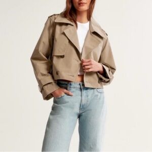 NWOT Cropped Trench Coat
